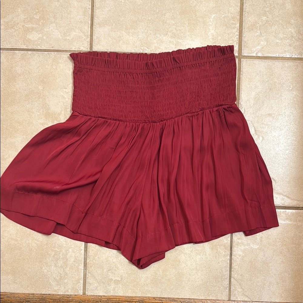 TCEC Smocked Maroon Shorts